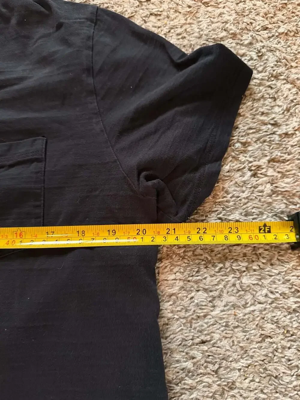 GUESS Black Pocket T Shirt Mens L Logo Side Tape Streetwear Short Sleeve Tee - Picture 5 of 7